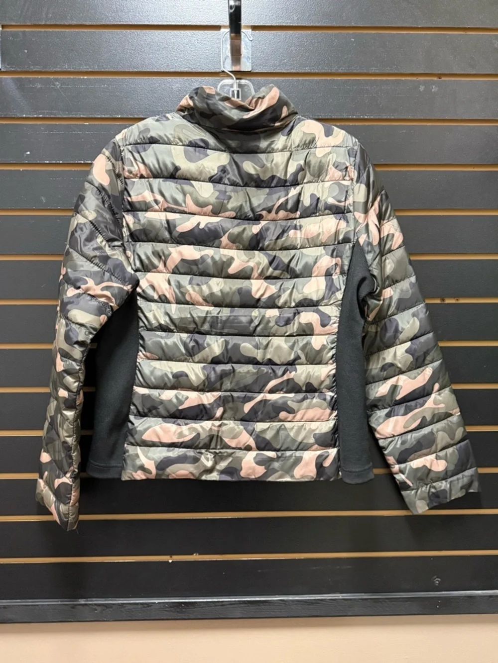 Cisono Camo Puffer Jacket Womens Large Lightweight Quilted Coat